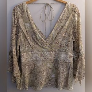 The Limited 100% silk boho top